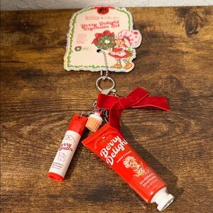 Berry Delight Keychain Set with Lip Balm and Hand Cream